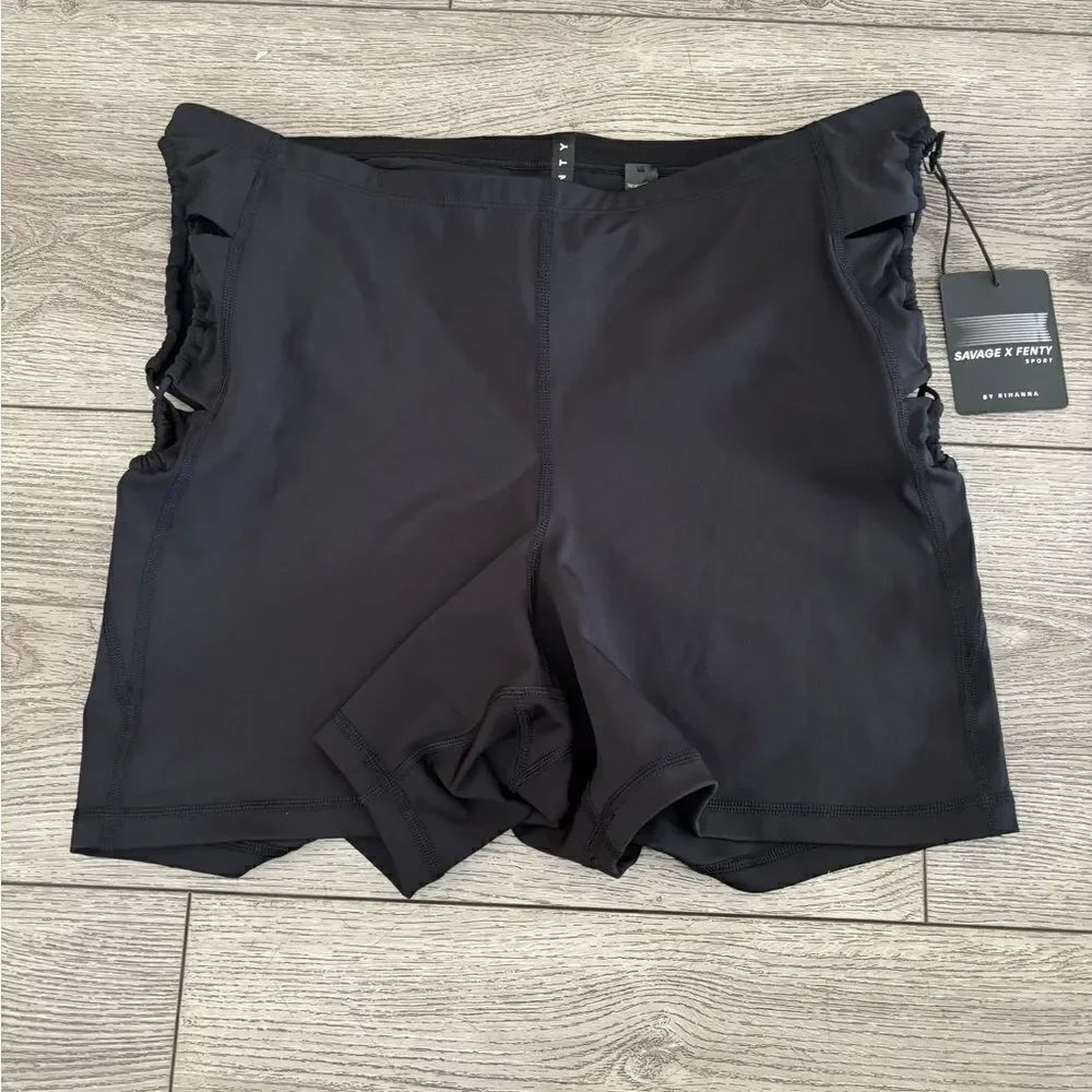 Savage fenty wild cat high waisted shorts